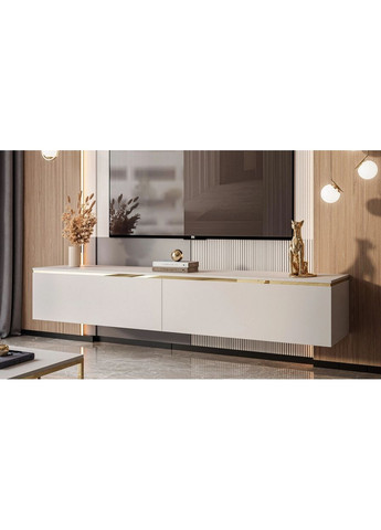 Тумба ТВ подвесная Аврора 2ш / золото LAGOM (364193863)