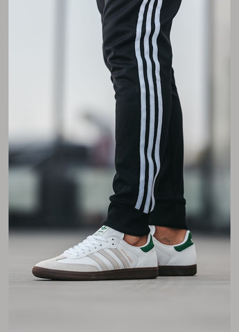 Білі Осінні кросівки чоловічі і жіночі adidas samba white x kith | адідас самба білі No Brand