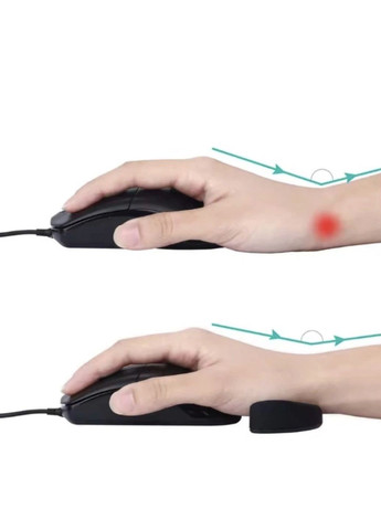 Эргономичный коврик подставка под руку запястье для мыши компьютерный 1 шт Черный Neon (369157970)