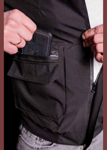 Черная демисезонная ветровка No Brand