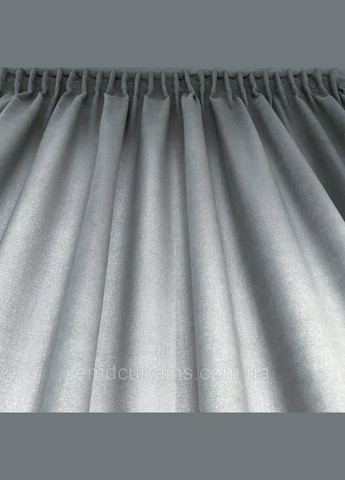 Комплект штори 2 шт 280х250 см мікровелюр Сіро-блакит тюль бамбук 550 см Тепло-білий No Brand (337358263)