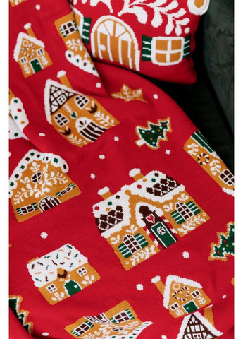 Новогодний плед вязаный Имбирные домики ТМ Прованс (367726792)