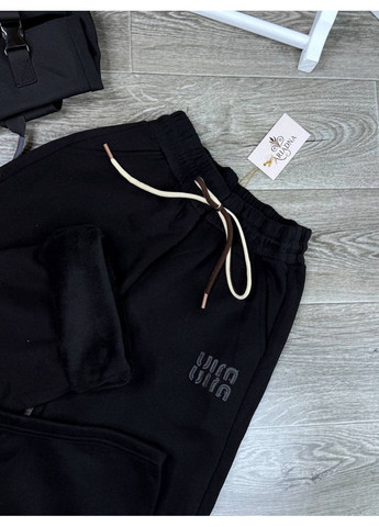 Штани теплі з нашивкою трикотаж на флісі,зима,вільного крою Україна (362264169)