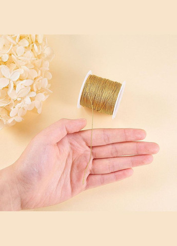 Шнур Плетеная люриксовая нить металлизированная Золотистая 0.8 мм 25 метров Finding (328943035)