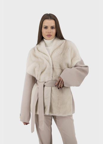 Молочное демисезонное Женское пальто Ferrucci (, ), 27017 No Brand