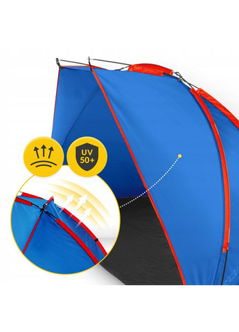 Намет пляжний 200 x 115 см Blue/Red (P-5905973405171) 4FIZJO (349650183)