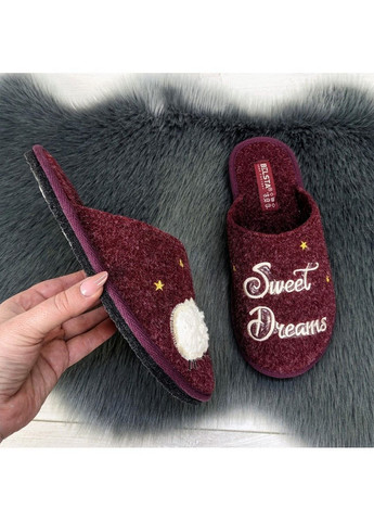 Бордовые тапочки женские фетровые для ламината Белста