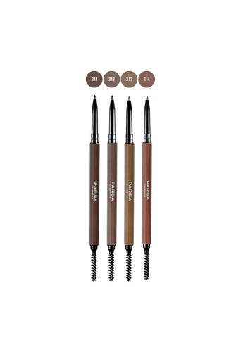 Карандаш для бровей Micro brow pencil водостойкий № 314 Тёплый коричневый Parisa Cosmetics (363554933)