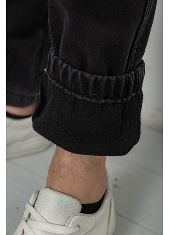 Черные зимние джинсы мужские на резинке утепленные 244R665 Ager