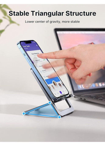 Подставка для мобильного телефона, складная, алюминиевая, сменный угол наклона, портативная для путешествий и офиса, Jsaux (363329795)