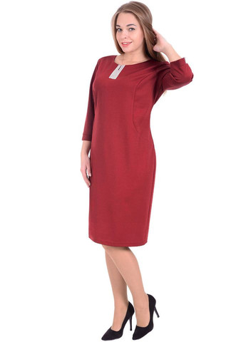 Темно-червона плаття 1499-2 Alenka Plus