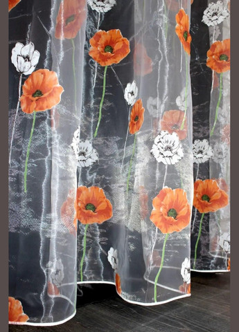 Гардина тюль органза готова 3 м Рожевий 300x270 см (tul-983т-5-07) No Brand (306633411)