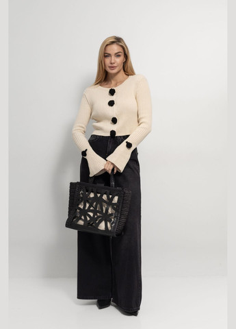 Бежевый зимний кардиган Lurex