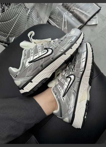 Кросівки жіночі і чоловічі Nike P6000 White Silver Black | Найк Р6000 срібні No Brand срібні демісезони (338793282)