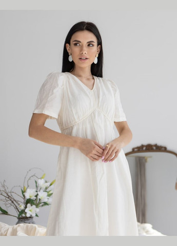 Білий біла сукня міді 111433 No Brand