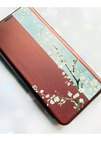 Чохол-книжка з малюнком для Xiaomi Redmi Note 8 Pro Бордовий:: Квітуча сакура (принт 285) Creative (360700366)