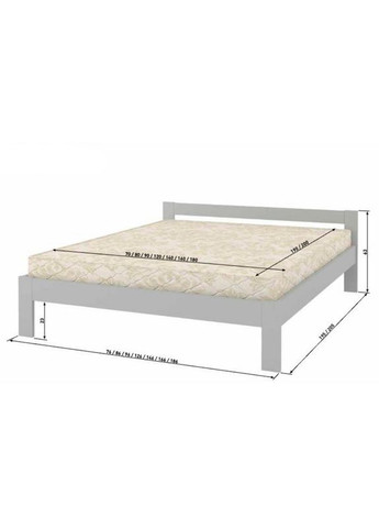 Двоспальне дерев'яне ліжко Делі 140х200 см (MBG-3856) Mebigrand (368281105)