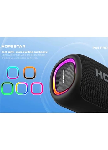 Колонка P64 Pro RGB 60W, 6000mAh Черный 58863 Hopestar (399934759)