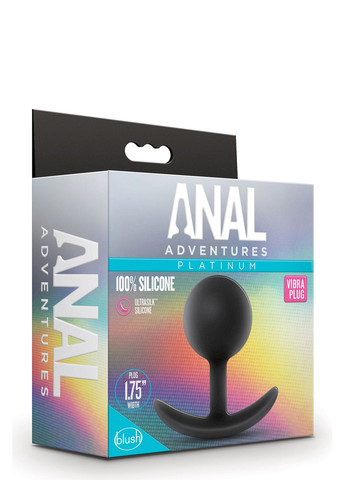 Анальный плаг с внутренним шариком Adventures Platinum Silicone Vibra Blush (331169193)