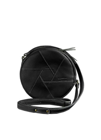 Шкіряна кругла жіноча сумка Бон-Бон Krast чорна (A-026598) BlankNote кросс-боди (327874188)
