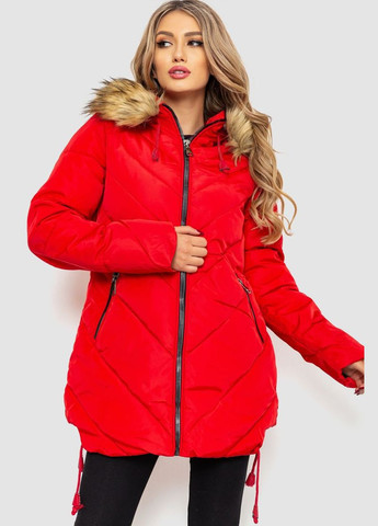 Червона демісезонна куртка жіноча, колір червоний, Ager