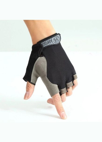 Перчатки велосипедные черно-серые, М No Brand (317570805)