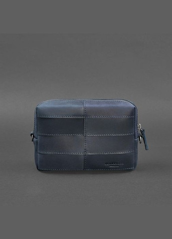 Кожаная косметичка-несесер 3.1 Темно-синяя Crazy Horse (A-026894) BlankNote (329742893)