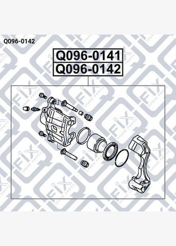Супорт гальмівний передній правий Q096-0142, Mitsubishi Lancer, 2006-2022 OEM MR370776 Q-FIX Outlander (345739232)