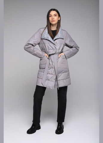 Сіра демісезонна куртка двостороння жіноча 2355 (2000989401179d) shop (2000989401179) Visdeer