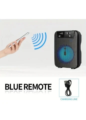 Портативная беспроводная колонка с RGB подсветкой GTS-1345 черная No Brand (329852536)