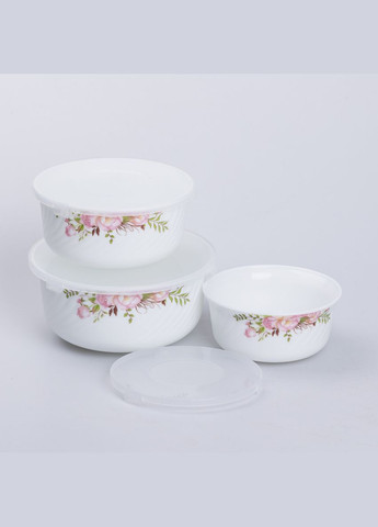 Набір харчових контейнерів керамічних Rose 0,55/0,95/1,35 л Yiwu (315635839)
