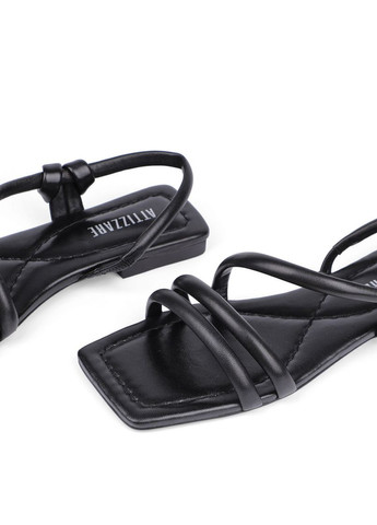 женские сандалии 227l-f12-s10 черный кожа Attizzare