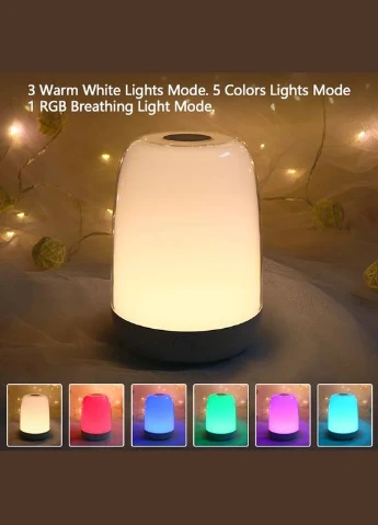 Сенсорний акумуляторний світильник A100 з RGB-підсвічуванням Нічник Touch Dimmable Colorful Night Light VHG (360771890)