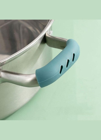 Силиконовые теплоизоляционные накладки на ручку кастрюли зеленые (NR0070_2) No Brand (317285939)