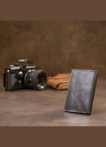 Миниатюрная визитница для карт из натуральной кожи черная (sku_11501) No Brand (330012822)