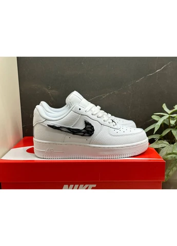 Белые летние кроссовки nike air force 1 low molten black white найк аир форс 1 No Brand
