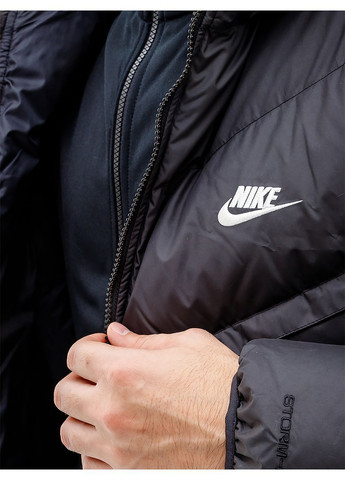 Черная зимняя мужская куртка m sf wr pl-fld hd jkt черный Nike