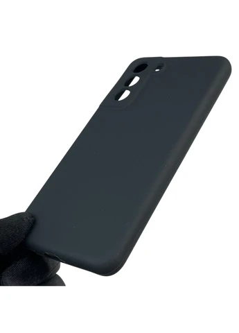 Чохол для Galaxy S21 FE (SM-G990B) силіконовий з мікрофіброю нековзний на самсунг с21 фе чорний Samsung (366385665)
