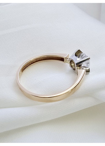 Золота каблучка з фіанітом (16р.) 80739-1к Харківська ювелірна фабрика (368996422)