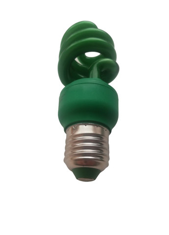 Енергозберігаюча декоративна кольорова лампа ECO LIGHT 15W 15Вт E27 зелений колір Ecolight (369369517)