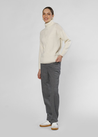 Білий зимовий светр жіночий білий Arber T-neck WAmb1 WTR-149