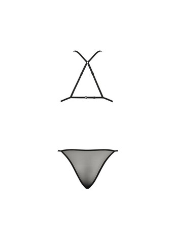 Полупрозрачное боди — Azalia Body Black с кружевом и открытой спинкой. Passion (333832525)