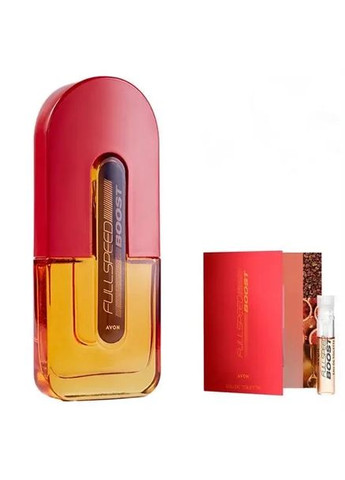 Открытка с пробным образцом Full Speed Boost Туалетная вода 0.6 мл Avon (367622465)