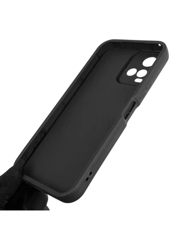 Чохол силіконовий оригінальний Soft Touch з 3D принтом вишеньки для Y33s чорний (Повний захист камери) Vivo (378972100)