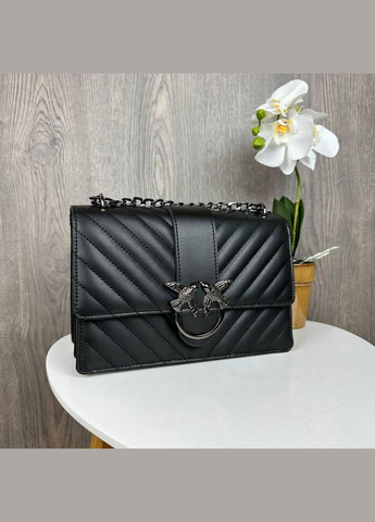 Подарочный набор женская сумочка клатч с птичками и кожаный ремень 2 в 1 черный (sku_1198+Р) No Brand (330576783)