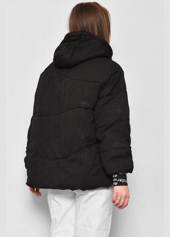 Черная демисезонная куртка женская демисезонная черного цвета Let's Shop