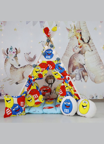 Вигвам палатка M&M's БОН БОН + 3 подушки! Полный комплект! No Brand (316257203)