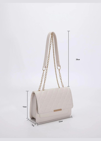 Женская классическая сумка стеганая кросс-боди через плечо белая No Brand (290665275)