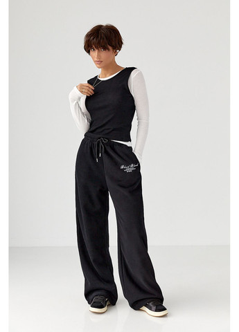 Двошаровий лонгслів у рубчик з імітацією жилетки Lurex (363555382)