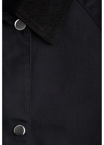 Темно-синя демісезонна жіноча куртка з вельветовим коміром н&м (58484) xs темно-синя H&M